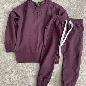 Little Bipsy Maroon Sweatshirt and Jogger Set